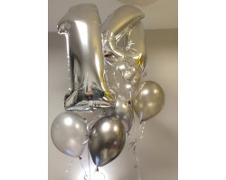 2 Cipari XXL trīs balonu pušķī