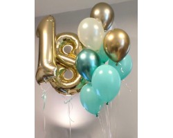 Cipari XL un deviņu balonu pušķis