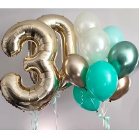 Cipari XL un deviņu balonu pušķis 2