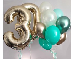 Cipari XL un deviņu balonu pušķis 2