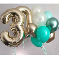 Cipari XL un deviņu balonu pušķis 2 Cipari XL un deviņu balonu pušķis 2