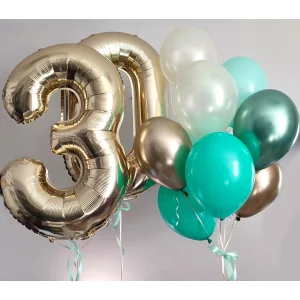 Cipari XL un deviņu balonu pušķis 2 Cipari XL un deviņu balonu pušķis 2
