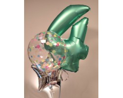 Cipars L, Smart ar zvaigzni un konfeti lodi Cipars L, Smart ar zvaigzni un konfeti lodi