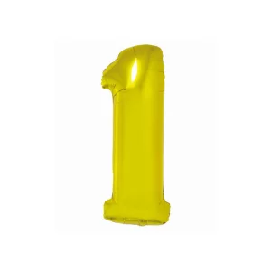 Folijas balons 76cm L - cipars 1, SMART, zelta