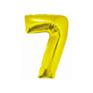 Folijas balons 76cm L - cipars 7, SMART, zelta Folijas balons 76cm L - cipars 7, SMART, zelta