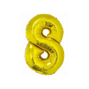 Folijas balons 76cm L - cipars 8, SMART, zelta