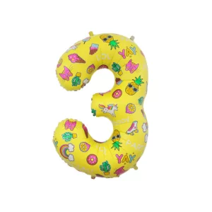 Folijas balons 78cm L - cipars 3, "Special Party" Folijas balons 78cm L - cipars 3, "Special Party"