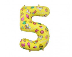 Folijas balons 78cm L - cipars 5, "Special Party"