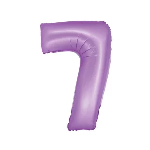 Folijas balons 76cm L - cipars 7, lavandas, matēts Folijas balons 76cm L - cipars 7, lavandas, matēts