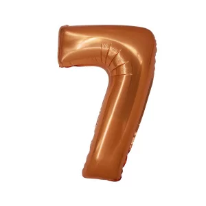 Folijas balons 76cm XL - cipars 7, brūns, vara, matēts Folijas balons 76cm XL - cipars 7, brūns, vara, matēts