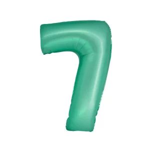 Folijas balons 76cm L - cipars 7, zaļš, mint, matēts Folijas balons 76cm L - cipars 7, zaļš, mint, matēts