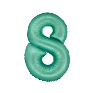 Folijas balons 76cm L - cipars 8, zaļš, mint, matēts