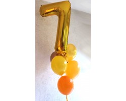 Cipars XL piecu balonu pušķī Cipars XL piecu balonu pušķī