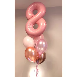 Cipars XL piecu balonu pušķī Cipars XL piecu balonu pušķī
