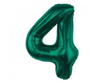 Folijas balons 85cm XL - cipars 4, zaļš, smaragda