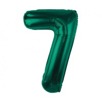 Folijas balons 85cm XL - cipars 7, zaļš, smaragda