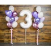 Folijas balons 92cm XXL - cipars 3, balts Folijas balons 92cm XXL - cipars 3, balts