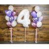 Folijas balons 92cm XXL - cipars 4, balts Folijas balons 92cm XXL - cipars 4, balts
