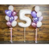 Folijas balons 92cm XXL - cipars 5, balts