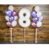 Folijas balons 92cm XXL - cipars 8, balts Folijas balons 92cm XXL - cipars 8, balts