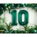 Folijas balons 85cm XL - cipars 1, zaļš, smaragda