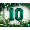 Folijas balons 85cm XL - cipars 0, zaļš, smaragda Folijas balons 85cm XL - cipars 0, zaļš, smaragda