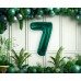 Folijas balons 85cm XL - cipars 7, zaļš, smaragda