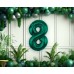 Folijas balons 85cm XL - cipars 8, zaļš, smaragda