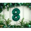 Folijas balons 85cm XL - cipars 8, zaļš, smaragda