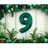 Folijas balons 85cm XL - cipars 9, zaļš, smaragda Folijas balons 85cm XL - cipars 9, zaļš, smaragda