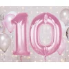 Folijas balons 92cm XXL - cipars 0, rozā, gaiši, maigi Folijas balons 92cm XXL - cipars 0, rozā, gaiši, maigi