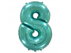 Folijas balons 96cm XXL - cipars 8 tiffany