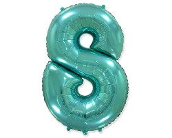 Folijas balons 96cm XXL - cipars 8 tiffany
