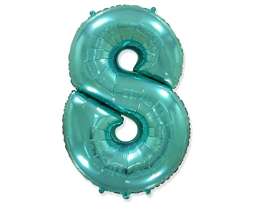 Folijas balons 96cm XXL - cipars 8 tiffany