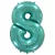 Folijas balons 96cm XXL - cipars 8 tiffany, Flexmetal