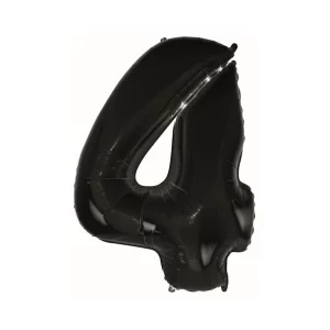 Folijas balons 92cm XXL - cipars 4, melns Folijas balons 92cm XXL - cipars 4, melns