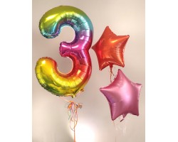 Cipars XL ar 2 folijas zvaigznēm Cipars XL ar 2 folijas zvaigznēm