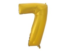 Folijas balons 92cm XXL - cipars 7, zelta, matēts Folijas balons 92cm XXL - cipars 7, zelta, matēts