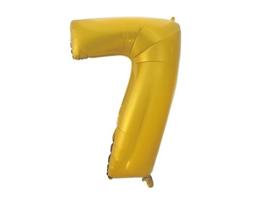 Folijas balons 92cm XXL - cipars 7, zelta, matēts Folijas balons 92cm XXL - cipars 7, zelta, matēts