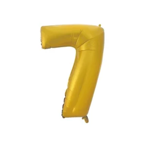 Folijas balons 92cm XXL - cipars 7, zelta, matēts Folijas balons 92cm XXL - cipars 7, zelta, matēts