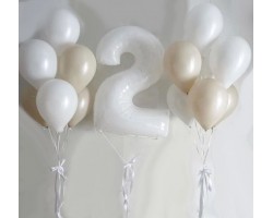 Cipars XXL un 2 balonu pušķi Cipars XXL un 2 balonu pušķi