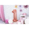 Folijas balons 86cm XL - cipars 1, rozā zelts Folijas balons 86cm XL - cipars 1, rozā zelts