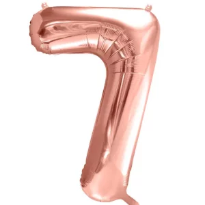 Folijas balons 86cm XL - cipars 7, rozā zelts Folijas balons 86cm XL - cipars 7, rozā zelts