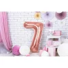 Folijas balons 86cm XL - cipars 7, rozā zelts Folijas balons 86cm XL - cipars 7, rozā zelts