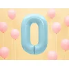 Folijas balons 86cm XL - cipars 0, gaiši zils Folijas balons 86cm XL - cipars 0, gaiši zils