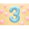 Folijas balons 86cm XL - cipars 3, gaiši zils Folijas balons 86cm XL - cipars 3, gaiši zils