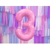 Folijas balons 86cm XL - cipars 3, rozā, gaiši Folijas balons 86cm XL - cipars 3, rozā, gaiši