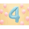 Folijas balons 86cm XL - cipars 4, gaiši zils
