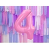 Folijas balons 86cm XL - cipars 4, rozā, gaiši
