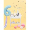 Folijas balons 86cm XL - cipars 9, gaiši zils